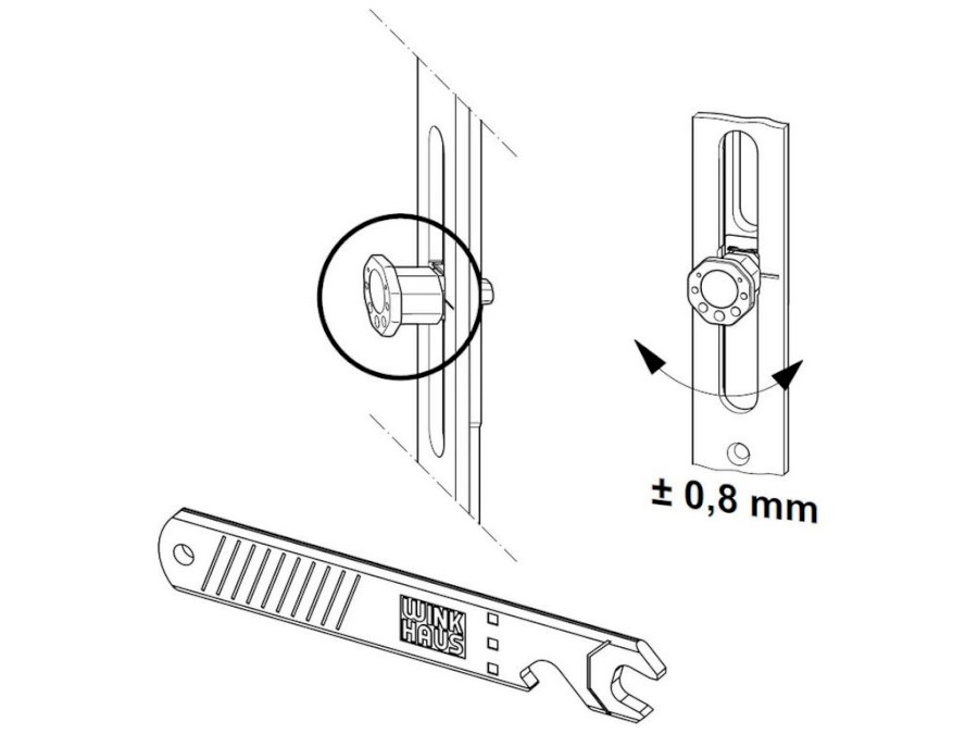 Klíč HV 11 pro seřízení přítlaku uzavíracích čepů kování active pilot